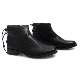 Classic Lace Up Boots 888-8 Black 1