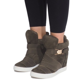 Wedge Sneakers 6671-Y Green 1