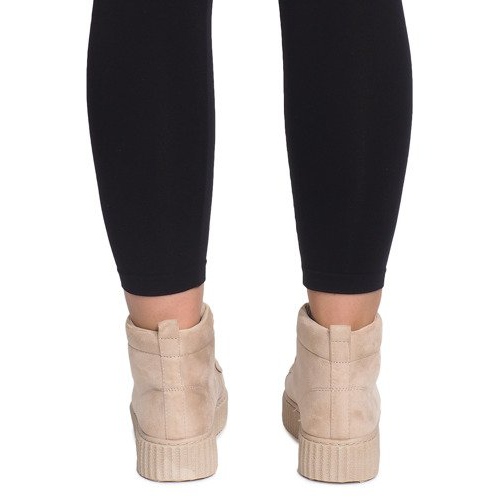 High Creepers Boots On The WQ-001 Beige Platform 1