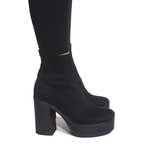 Boots On Heel With Elastic E4866 Black 1