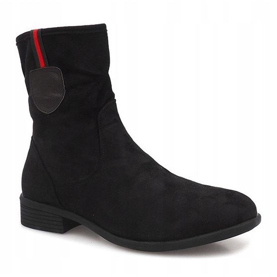 Suede Booties Jodhpur PT9853 Black 1