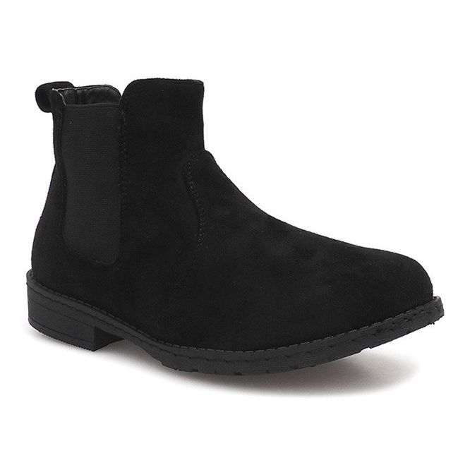 Suede Booties Jodhpur 7-K3520A Black 1