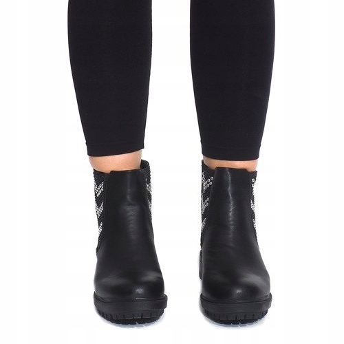 Motorized Boots With Studs LL98 Black 2