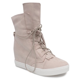 Wedge Sneakers A30 Beige 1
