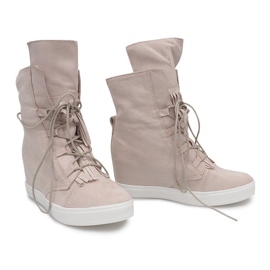 Wedge Sneakers A30 Beige 2