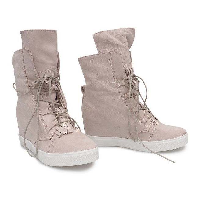 Wedge Sneakers A30 Beige 2