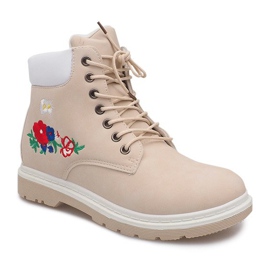 Insulated Timber boots SJ669-5 Beige 1
