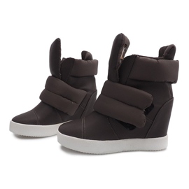 Warm Wedge Sneakers 01-3 Khaki green 1