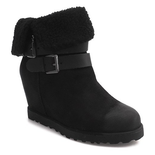 Warm Boots On Wedge 18-8 Black 1
