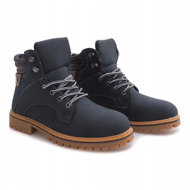 Warm Timber Boots SJ8043 Navy Blue 1 Warm Timber Boots SJ8043 Navy Blue 1