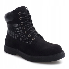 Suede Decorated Trappers HQ896 Black 2