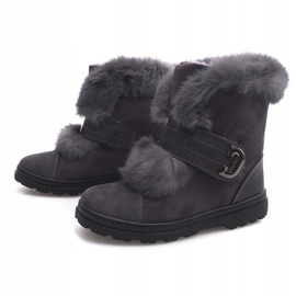 Warm Timberki Bows DD492-4 Gray grey 1