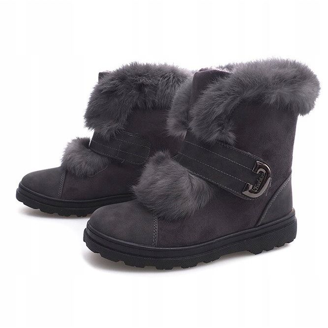 Warm Timberki Bows DD492-4 Gray grey 1