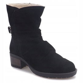 Suede Boots With Fur 1226-PA Black 1