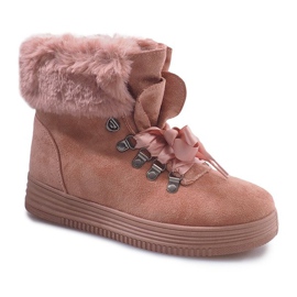 Boots With Fur 8898 Pink 1