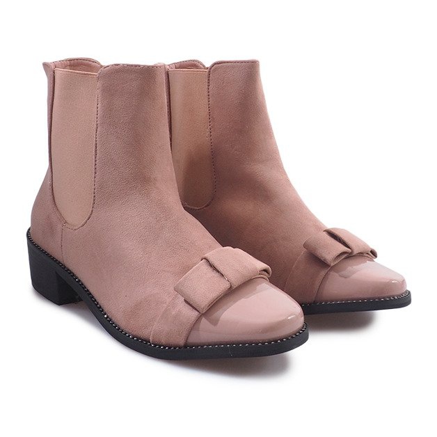 Warm Boots With A Bow LS3006 Pink 1