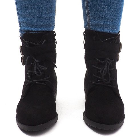 Warm Booties Jodhpur boots H7187 Black 2
