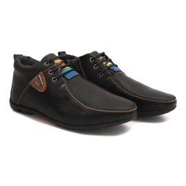 High Warm Boots Tied WF622-3 Black 1