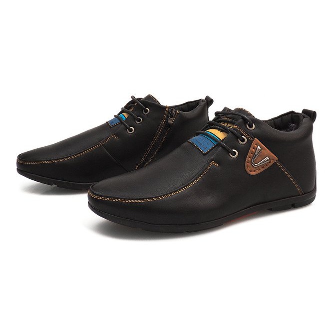 High Warm Boots Tied WF622-3 Black 2