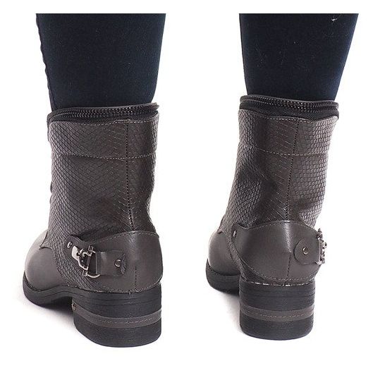 Fashionable boots V-7 Gray grey 1