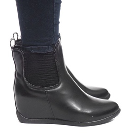 Warm Boots On Wedge H9203 Black 1