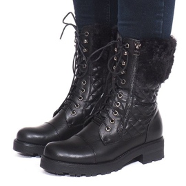 Insulated Military Trappers CN888 Black 1