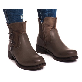 Warm boots 4417 Khaki multicolored green 1