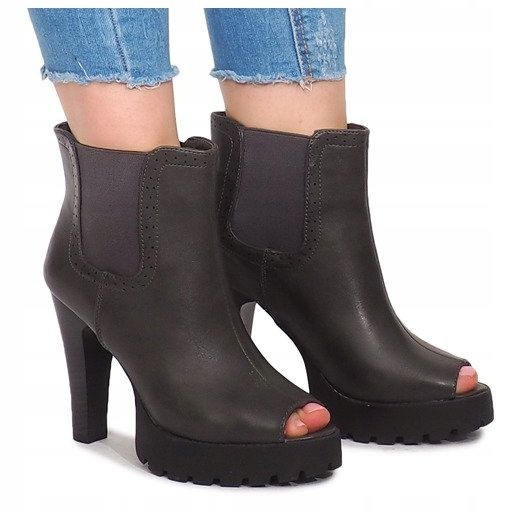 Open boots on a post B2901-PB Gray grey 1