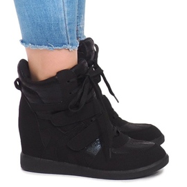 Wedge Sneakers 1628 Black 1