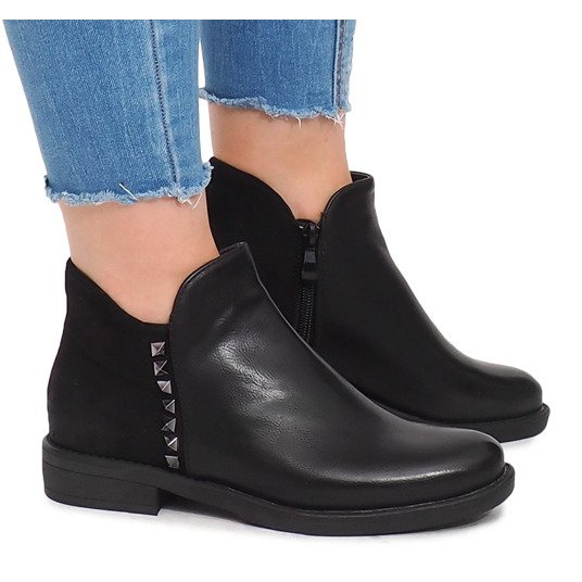 Boots With Zipper WW070A Black 1