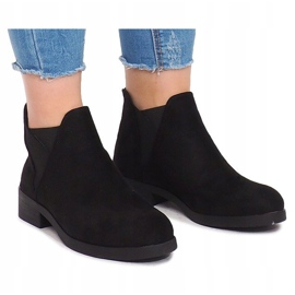 Suede Boots With Elastic Band 8203Y Black 2