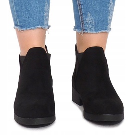 Suede Boots With Elastic Band 8203Y Black 1
