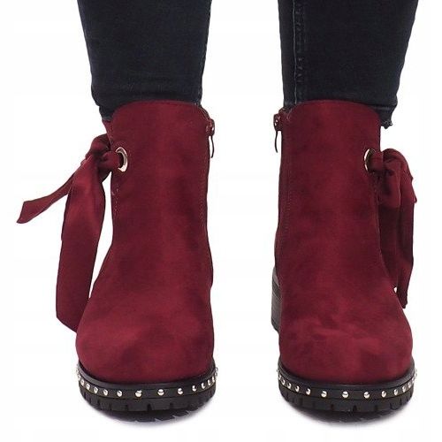 Suede Boots DR1798-64 Burgundy red 1 Suede Boots DR1798-64 Burgundy red 1