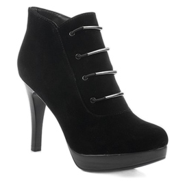 Boots On A High Heel J0082-1 ​​Black Zipper 1