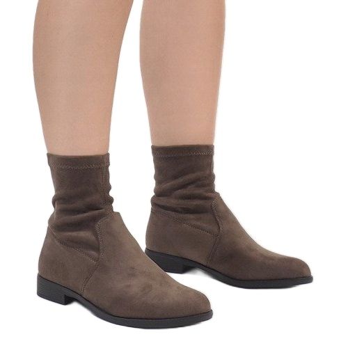 Suede Booties Jodhpur XQ99 Khaki multicolored green 1