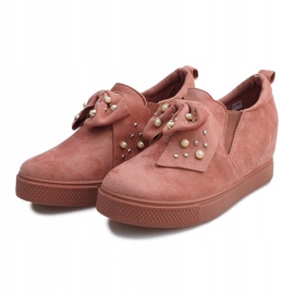 Pink wedge sneakers 6186 1