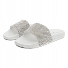 Shiny Slippers With Sequins SL-32 White grey 1