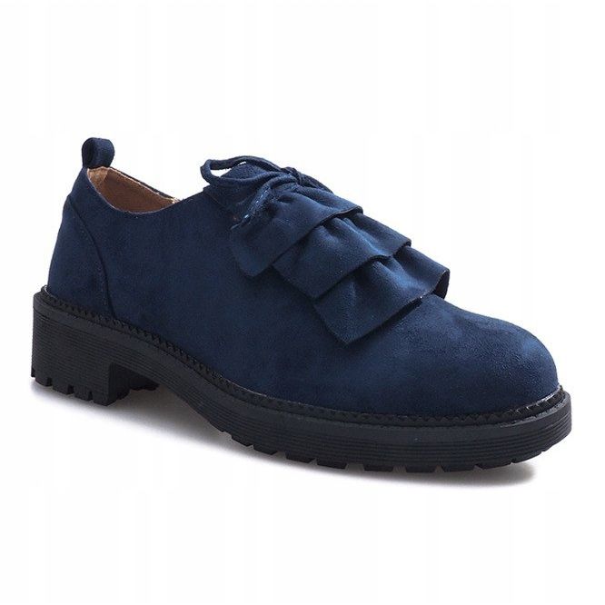 Navy blue suede Gaia shoes 1