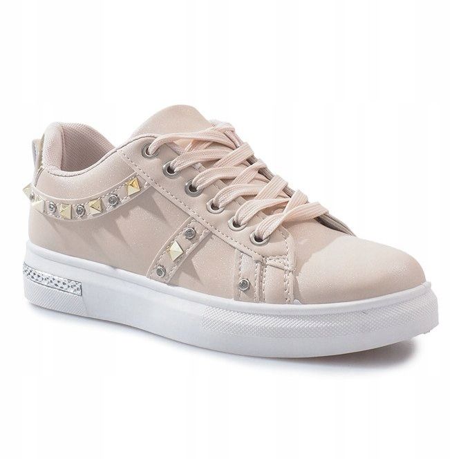 Beige sneakers with Lucette studs 1