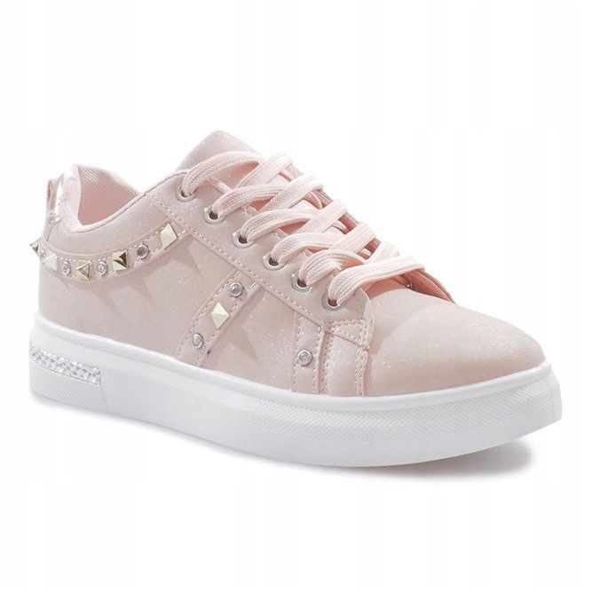 Pink sneakers with Lucette studs 1