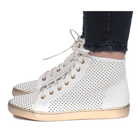 White openwork Maud sneakers 1