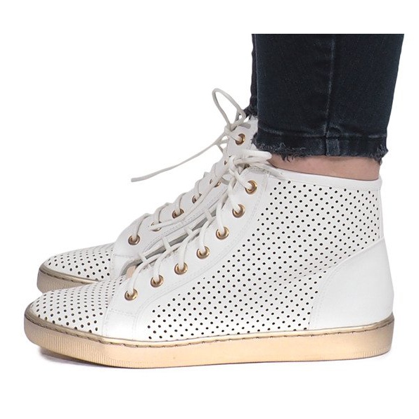 White openwork Maud sneakers 1