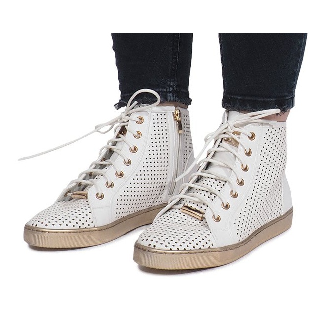 White openwork Maud sneakers 2