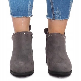Suede Boots With Zipper LL230 Gray grey 1