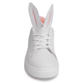 White sneakers with Bunny ears 1