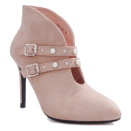 Pink boots on a Kaia high heel 1