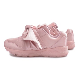 Sports sneakers with Laure bows pink 1