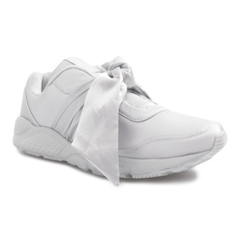 Gray sports sneakers with Laure bows grey 1