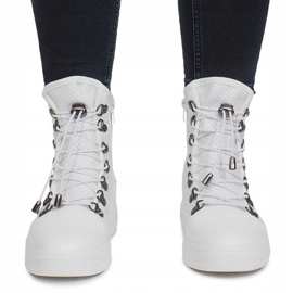 White openwork sneakers on the Mathilde wedge 1