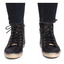 Black openwork Maud sneakers 2